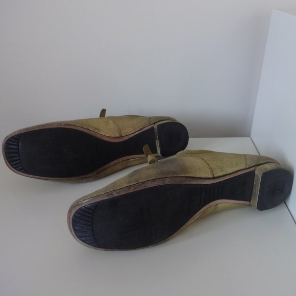 Repetto metallic gold laced Oxford flats - Picture 3 of 9